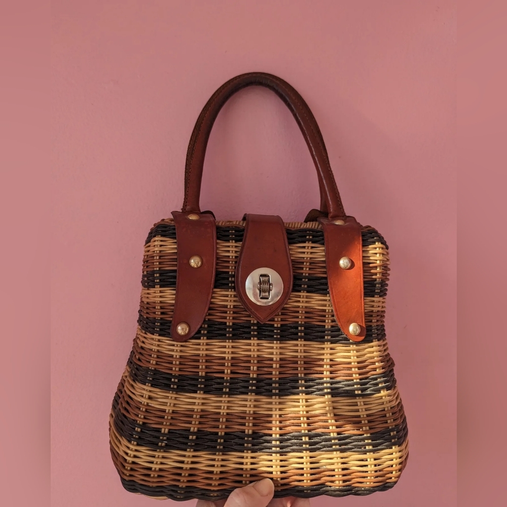 80s Wicker Handbag